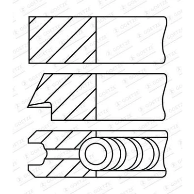 Bilde av GOETZE ENGINE 08 442900 10 Stempelringsett 75