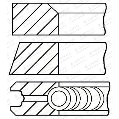 Bilde av GOETZE ENGINE 08 440800 00 Stempelringsett 93