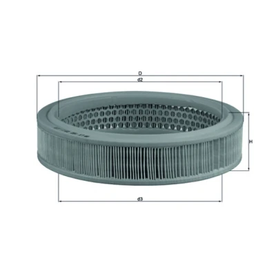 Bilde av MAHLE ORIGINAL LX 160 Luftfilter 57,0 232,0 Filterinnsats FIAT: Panda I Hatchback