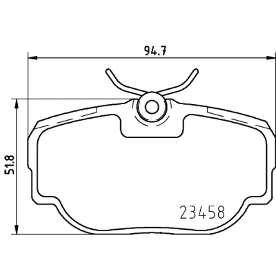 Bilde av HELLA 8DB 355 009 541 Bremseklosser ikke klargjort for slitasjeindikator med bremsecaliperskruer LAND ROVER: Range Rover 2, Discovery 2