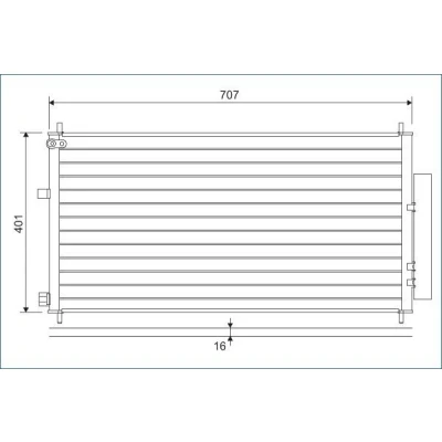 Bilde av VALEO 822593 Kondensator med tørker Aluminium 401 HONDA: CR V 4