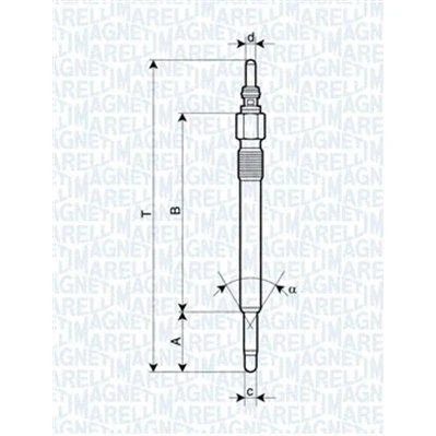 Bilde av MAGNETI MARELLI 062900057304 Glødeplugg 11V 10A M10X1 JEEP: Cherokee III, CHRYSLER: VOYAGER 4
