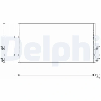 Bilde av DELPHI TSP0225640 Kondensator med tørker, uten tørker 12 722 FORD: Transit Mk6 Van
