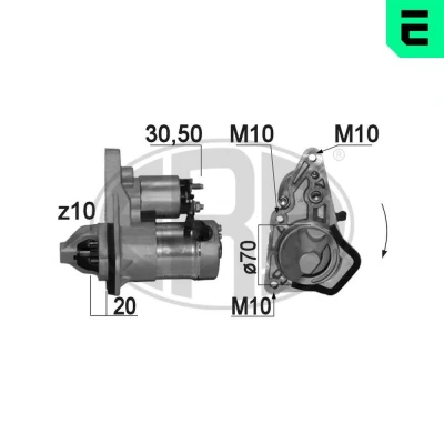 Bilde av ERA 220846A Starter 12 1 10 NISSAN: Qashqai / Qashqai+2 I
