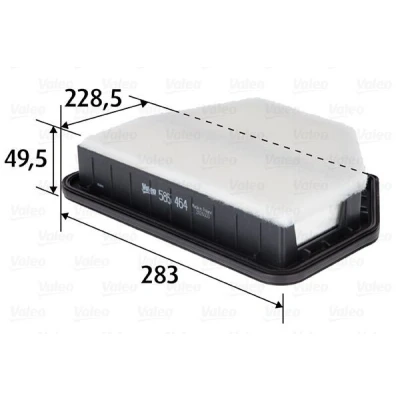 Bilde av VALEO 585464 Luftfilter 50 229 283 Filterinnsats OPEL: Antara, CHEVROLET: Captiva