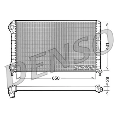 Bilde av DENSO DRM09061 Radiator Aluminium 650 401 28