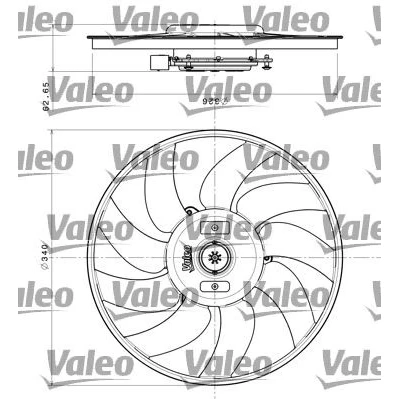 Bilde av VALEO 696349 Kjølevifte 200 AUDI: A4 B8 Avant, Q5