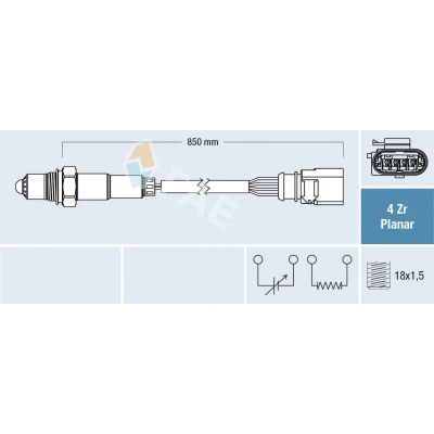 Bilde av FAE 77464 Lambdasonde AUDI: A3 Sportback, Hatchback, SKODA: Octavia II 2 Combi