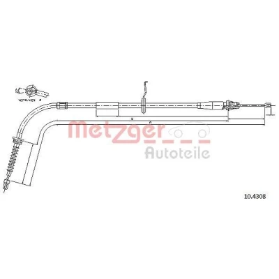 Bilde av METZGER 10.4308 Bremsekabel høyre bak 1499/1388 COFLE MINI: Countryman