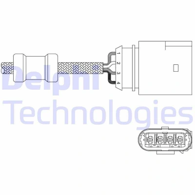 Bilde av DELPHI ES20348 12B1 Lambdasonde planarsonde, oppvarmet VOLKSWAGEN: Golf 4, New Beetle Hatchback, Caddy 2 Kastenwagen, AUDI: A6 C5 Avant, A4 B6 Avant