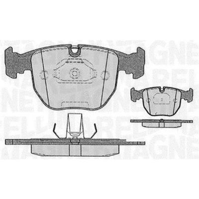 Bilde av MAGNETI MARELLI 363916060579 Bremseklosser klargjort for slitasjeindikator BMW: X5, X3, 5 Touring