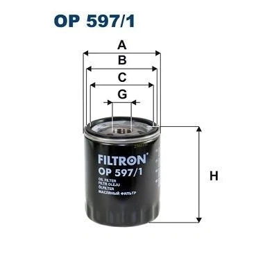 Bilde av FILTRON OP 597/1 Oljefilter 3/4 16 UNF Påskruingsfilter MAZDA: CX 5 I, 6 Stasjonsvogn, Sedan