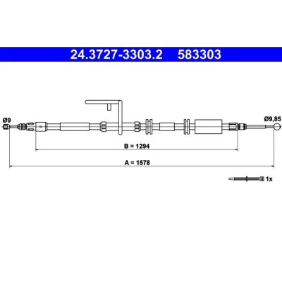 Bilde av Kabel, parkeringsbremse, Bakre venstre, land rover freelander 2, 2 van, LR001032, LR014431