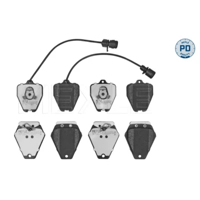 Bilde av MEYLE 025 214 5218/PD Bremseklosser PD Quality framaksel inkl. slitasjevarselkontakt med antihyle blikk AUDI: A8 D2, A6 C4 Avant, 100 Avant