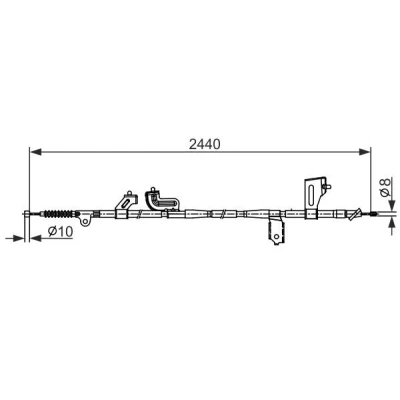 Bilde av BOSCH 1 987 482 425 Bremsekabel 2440 NISSAN: NP300 Navara Pick up