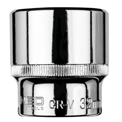 Bilde av NEO TOOLS 08 432 Pipenøkkelinnsats 1/2 32 mm Krom vanadium stål sekskant