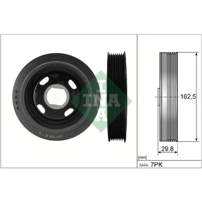 Bilde av INA 544 0179 10 Remskive Veivaksel 162,5 NISSAN: Qashqai / Qashqai+2 I, OPEL: Vivaro B Combi, Van