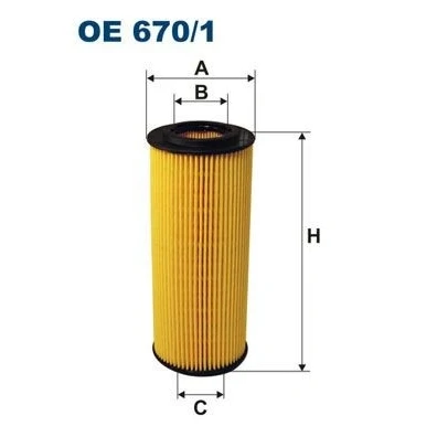 Bilde av FILTRON OE 670/1 Oljefilter Filterinnsats ALFA ROMEO: 159 Sportwagon, Sedan, Brera, FIAT: Croma II Stasjonsvogn