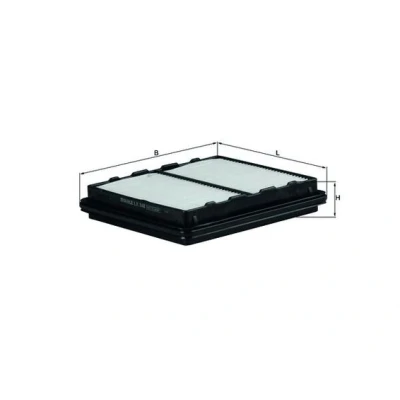 Bilde av MAHLE ORIGINAL LX 848 Luftfilter 42,0 209 184,0, 209,0, 209, 184,0 Filterinnsats HONDA: CRX 3, CIVIC 4 Hatchback, 6 Hatchback