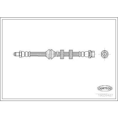 Bilde av CORTECO 19026487 Bremseslange framaksel 340 FORD: Focus Mk1 Stasjonsvogn