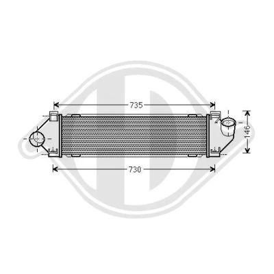 Bilde av DIEDERICHS DCA1140 Ladeluftkjøler Aluminium FORD: S Max Mk1, MONDEO 4 Turnier