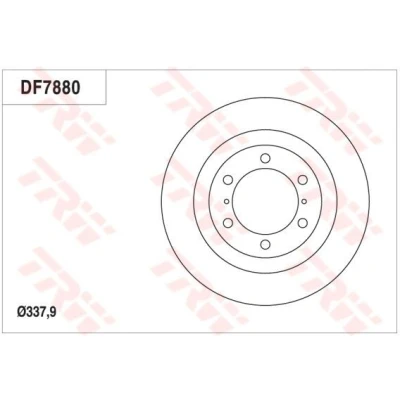 Bilde av TRW DF7880S Bremseskiver 338 32 6 139,7 ventilert spraylakkert TOYOTA: Land Cruiser Prado 150