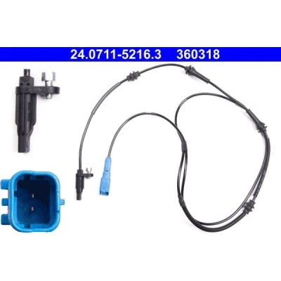 Bilde av ATE 24.0711 5216.3 ABS Sensor 1762 CITROËN: C5 III Stasjonsvogn, 3, C6 Sedan, PEUGEOT: 407 SW, Coupé, Sedan
