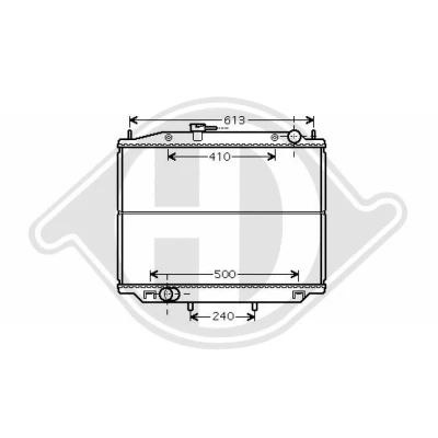 Bilde av DIEDERICHS DCM1853 Radiator 500 650 37 Climate NISSAN: TERRANO 2