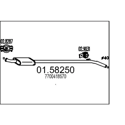 Bilde av Midtre eksospotte MTS 01.58250