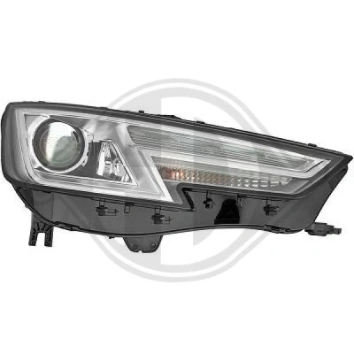 Bilde av DIEDERICHS 1020980 Frontlykter høyre D5S, H8, LED, PWY24W Bi Xenon med kjørelys (LED) motor for høydejustering hovedlys