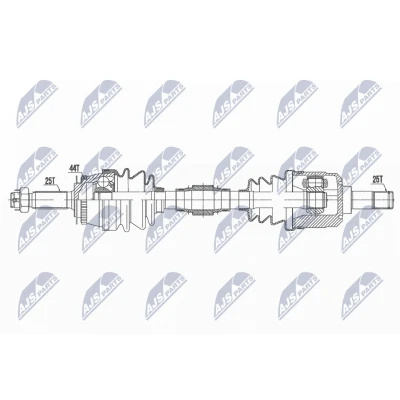 Bilde av Drivaksel, Framaksel høyre, hyundai coupe ii, elantra iii, sedan 495002C810, 495002D000, 495002D001, 495002D002, 495002D010