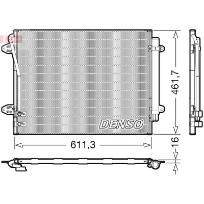 Bilde av DENSO DCN32012 Kondensator med tørker R 134a VOLKSWAGEN: Passat B7 Variant, B6 Variant