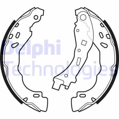 Bilde av DELPHI LS2065 Bremsesko 203 39 PEUGEOT: 208 I Hatchback, CITROËN: C3 III