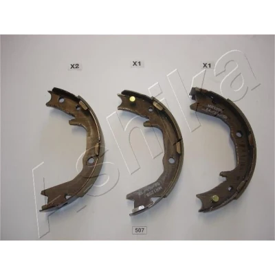 Bilde av Bremseskosett, parkeringsbrems, Bakaksel, mitsubishi, 26694AG000, MB668908, MB857295, MB857296, MB857297, MB950211, MB950212, MN102634,