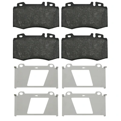 Bilde av SWAG 10 91 6454 Bremseklosser framaksel med antihyle blikk, festemateriell MERCEDES BENZ: E Klasse T modell, Sedan, C Sedan
