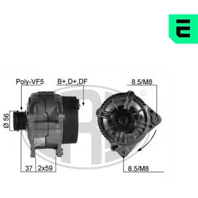 Bilde av Dynamo audi a4 b5, b5 avant, vw passat b3/b4, b3/b4 variant, variant OE 028 903 028, 028903027E