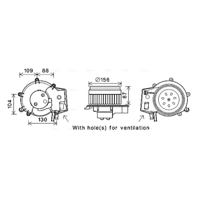 Bilde av PRASCO MS8625 Elektromotor, innendørsvifte 12