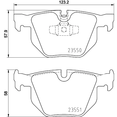 Bilde av HELLA 8DB 355 011 801 Bremseklosser klargjort for slitasjeindikator BMW: 3 Touring, Sedan, X1