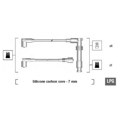 Bilde av MAGNETI MARELLI 941125290681 Pluggledninger OPEL: Calibra A, Vectra A Sedan