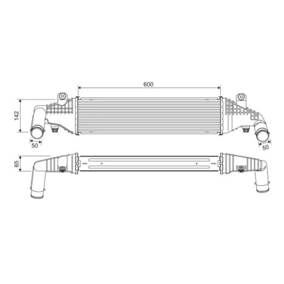 Bilde av VALEO 818542 Ladeluftkjøler Aluminium uten sensor