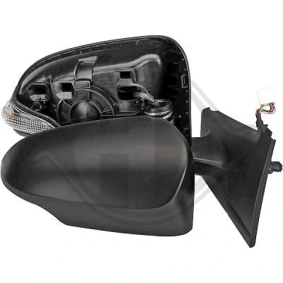 Bilde av Sidespeil Diederichs 6607124 høyre grunnet konveks, for elektrisk speiljustering, komplett speil TOYOTA: Yaris III Hatchback