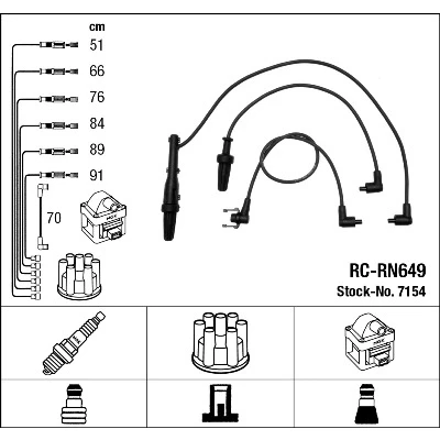 Bilde av NGK 7154 Pluggledninger 7