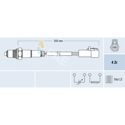 Bilde av FAE 77264 Lambdasonde FORD: FIESTA 5