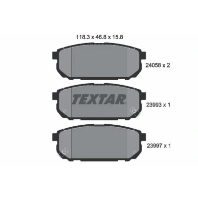 Bilde av TEXTAR 2405801 Bremseklosser med akustisk slitasjevarsel KIA: SORENTO 1