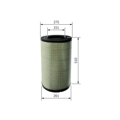 Bilde av BOSCH F 026 400 678 Luftfilter 510 275 Filterinnsats