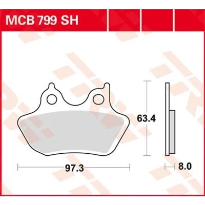 Bilde av TRW Sinter Street MCB799SH Bremseklosser
