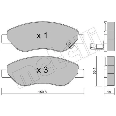Bilde av Bremseklosser sett METELLI 22 0777 0
