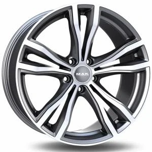 Bilde av MAK X Mode Gunmetal Machined Face 10.5x20 5/112 ET40 B66.6