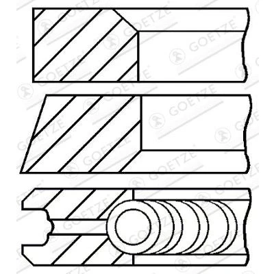 Bilde av GOETZE ENGINE 08 137500 10 Stempelringsett 89