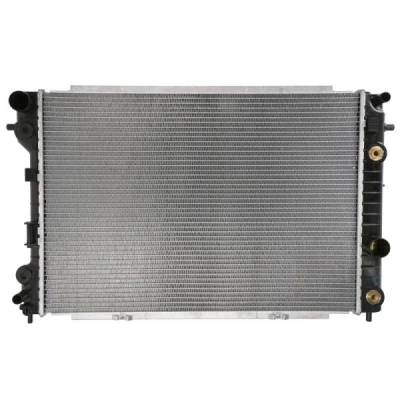 Bilde av THERMOTEC D7X033TT Radiator Aluminium, plast for kjøretøy med luftkondisjonering 653 460 42 manuell / automatikk som tillegg Kjøleribber loddet